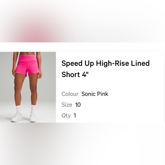 Lululemon Sonic Pink Speed Up High Rise size 10 - Picture 7 of 7